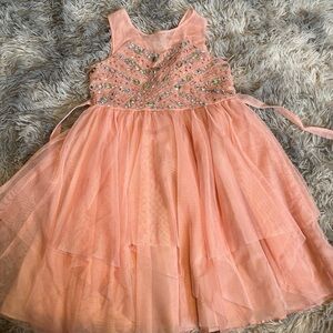 Elegant Peach Kids Dress